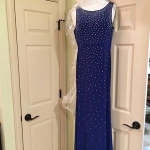 Indigo Sparkle Prom Dress